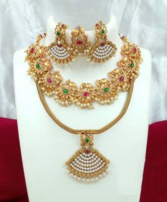 Shilpa Creation Alloy Gold, Multicolor Jewellery Set(Pack of 1)