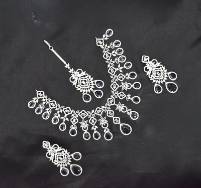 gvg Alloy Rhodium Black Jewellery Set(Pack of 3)