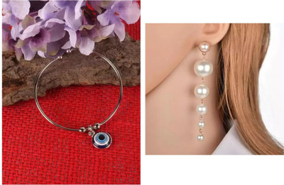 MA Enterprises Alloy Silver, Gold-plated Silver, White Jewellery Set(Pack of 3)