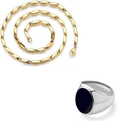 house of common Alloy Gold-plated, Sterling Silver Silver, Black, Gold Jewellery Set(Pack of 1)