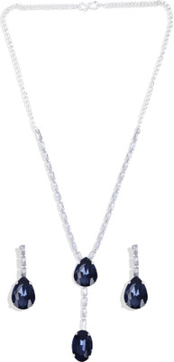 Opus Gems Alloy Blue, Silver Jewellery Set(Pack of 1)