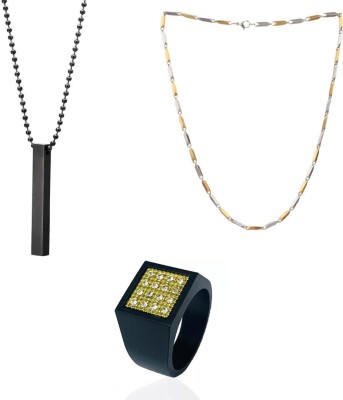 Bellina Alloy Black, Silver, Gold Jewellery Set(Pack of 1)