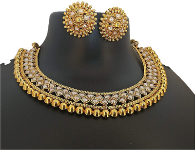 Opus Gems Alloy Gold-plated Gold Jewellery Set(Pack of 1)