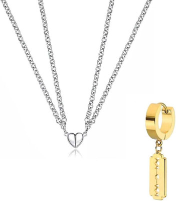 Vipunj Brass, Stainless Steel Sterling Silver, Gold-plated Silver, Gold Jewellery Set(Pack of 2)