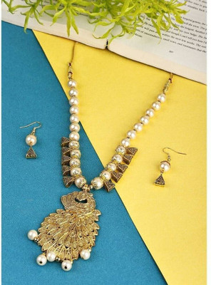 SRK Fashions Alloy Gold-plated Gold Jewellery Set(Pack of 1)