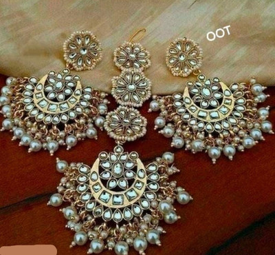 MAKHAN Alloy Gold-plated Gold Jewellery Set(Pack of 1)