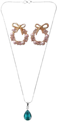 SRK Fashions Alloy Green, White Jewellery Set(Pack of 1)