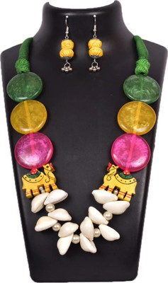 A S enterprize Oxidised Silver Multicolor Jewellery Set(Pack of 1)