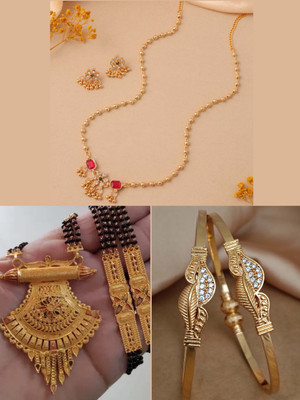 ANOUK Brass Gold-plated Multicolor Jewellery Set(Pack of 3)