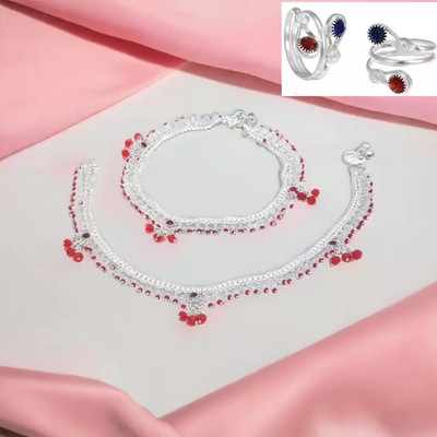 SONU SELECT Alloy Silver Multicolor Jewellery Set(Pack of 2)