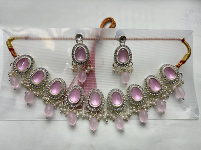 Rajasthankundan Alloy Gold-plated Multicolor Jewellery Set(Pack of 1)