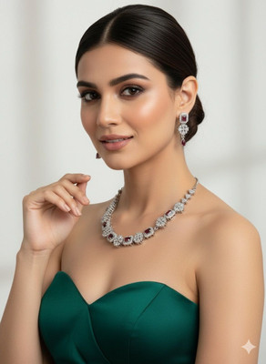 sharma Enterprises Brass Red Jewellery Set(Pack of 1)