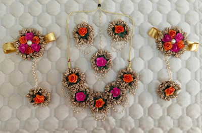 Neha Fabric Multicolor Jewellery Set(Pack of 1)