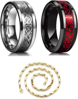 IGA COLLECTION Stainless Steel Silver, Gold, Red Jewellery Set(Pack of 3)