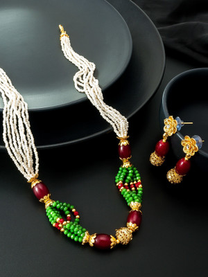 LUXOR Brass, Copper, Alloy Gold-plated Multicolor Jewellery Set(Pack of 1)