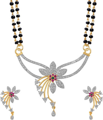 N P FASHION Alloy Gold-plated Multicolor Jewellery Set(Pack of 1)