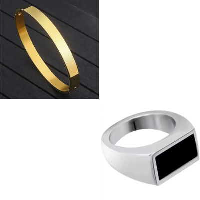 MAATRCHAAYA Stainless Steel Gold-plated, Sterling Silver Gold, Silver Jewellery Set(Pack of 2)