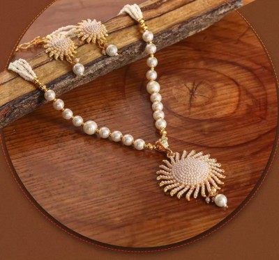 Rhosyn Mother of Pearl, Alloy Gold-plated White, Gold Jewellery Set(Pack of 1)