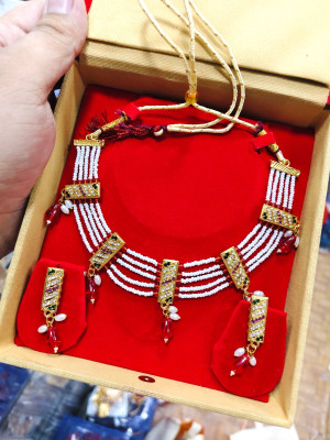 parth fancy artificial Alloy Gold-plated Gold, Multicolor Jewellery Set(Pack of 2)