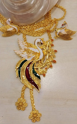 Purabi Brass Gold-plated Gold Jewellery Set(Pack of 1)
