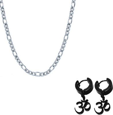 Vipunj Alloy, Stainless Steel Titanium, Sterling Silver Black, Silver Jewellery Set(Pack of 2)