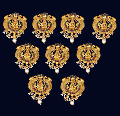 Nagneshi Art Alloy Gold-plated Multicolor Jewellery Set(Pack of 9)