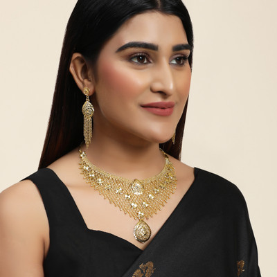 BHANA FASHION Brass Gold-plated Gold Jewellery Set(Pack of 3)