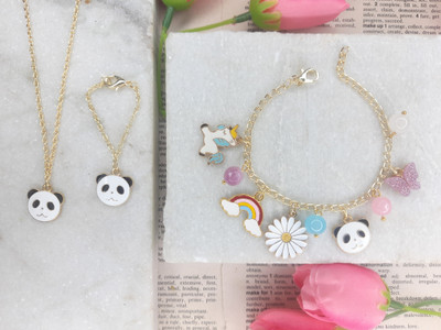 EnlightenMani Alloy Gold-plated Multicolor Jewellery Set(Pack of 3)