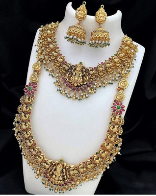FALLALERY Alloy Gold-plated Gold Jewellery Set(Pack of 1)