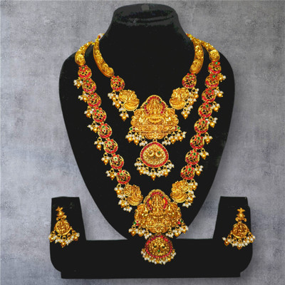 Aprp Alloy Gold-plated Gold Jewellery Set(Pack of 1)