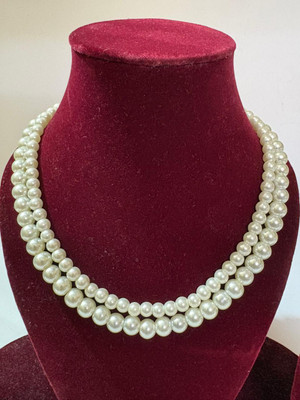 Mishti Jewels Glass White Jewellery Set(Pack of 4)
