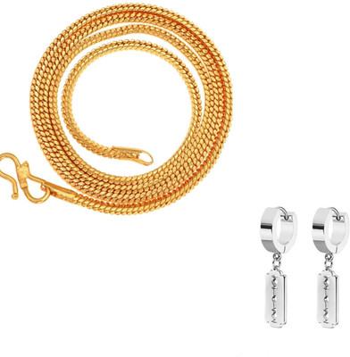 MAATRCHAAYA Brass, Stainless Steel Sterling Silver, Gold-plated Silver, Gold Jewellery Set(Pack of 2)