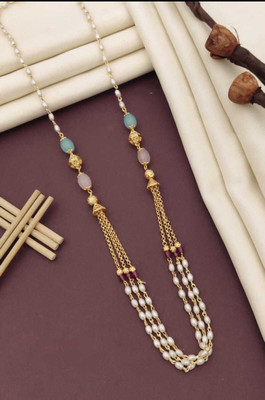 Princy Enterprise Alloy Gold-plated Gold, Copper, Red Jewellery Set(Pack of 1)