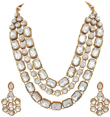 Gyaan Jewels Alloy Gold-plated Gold Jewellery Set(Pack of 1)
