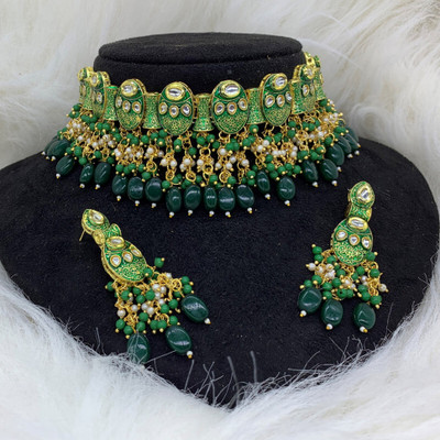 GEODE DELIGHT Copper Gold-plated Multicolor Jewellery Set(Pack of 4)