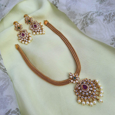 Rangrozo Jewellery Brass, Alloy Gold-plated Multicolor Jewellery Set(Pack of 1)