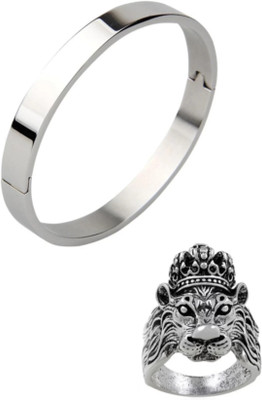 mattrachaya Stainless Steel Sterling Silver Silver Jewellery Set(Pack of 2)