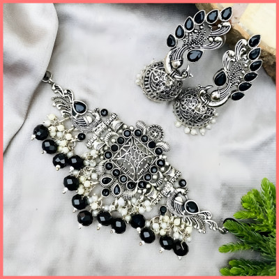 oxocraft Oxidised Silver Black Silver Black Jewellery Set(Pack of 1)