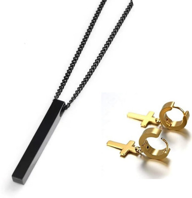 MAATRCHAAYA Alloy Gold-plated, Titanium Black, Gold Jewellery Set(Pack of 2)