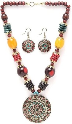 Rita OXIDIZE Terracotta Multicolor Jewellery Set(Pack of 1)