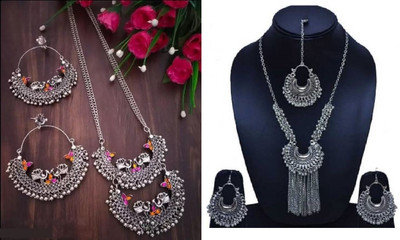 Samridhi DC Alloy Silver Silver Jewellery Set(Pack of 2)