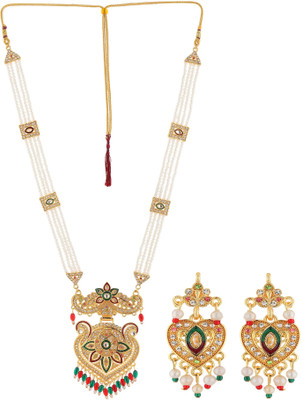 Dreamish Imitation Brass, Stone, Mother of Pearl, Alloy Gold-plated Multicolor Jewellery Set(Pack of 2)