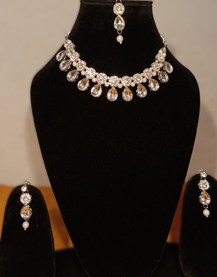 Vidya enterprises Alloy Silver Jewellery Set(Pack of 1)