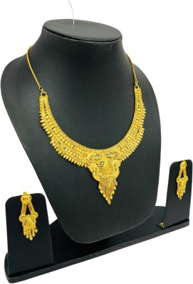 ARIA ITALY Brass, Alloy Brass, Gold-plated Yellow, Gold Jewellery Set(Pack of 1)