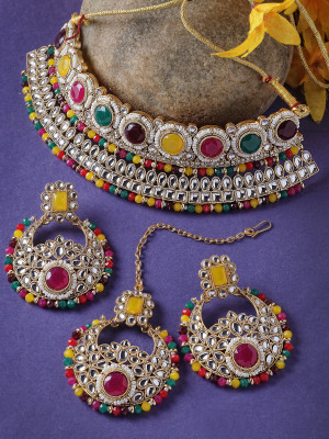 Sukkhi Alloy Gold-plated Multicolor Jewellery Set(Pack of 4)