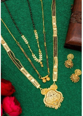 Bhumi Jewels Metal Gold-plated Black Jewellery Set(Pack of 1)