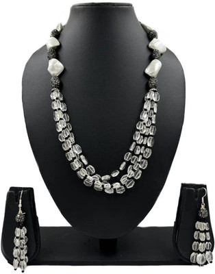 Sivori Alloy Gold-plated White, Grey Jewellery Set(Pack of 1)