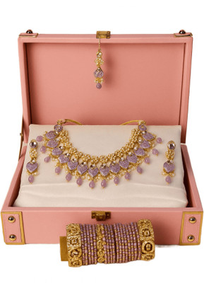 Mogha Jewels Brass Gold-plated Gold Jewellery Set(Pack of 4)