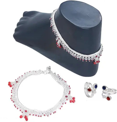 MA Enterprises Alloy Silver Multicolor Jewellery Set(Pack of 2)