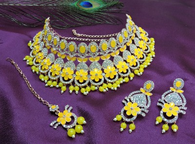 VATSALYA creation Alloy Yellow Jewellery Set(Pack of 1)